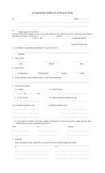 &quot;Standard Form of Application&quot; - Meghalaya, India
