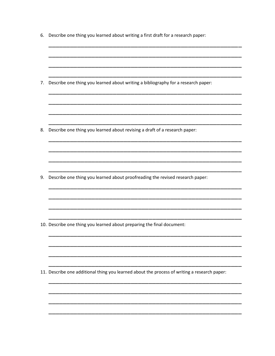 Research Paper Self-assessment Template, Page 2