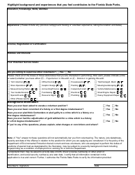 DEP Form FPS-A065 Volunteer Application - Florida Park Service - Florida, Page 2