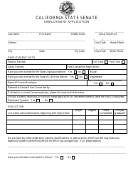 Employment Application Form - California