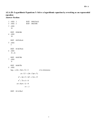 Logarithmic Equations Worksheet With Answers, Page 2