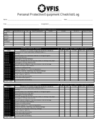 Document preview: Personal Protective Equipment Checklist/Log - Vfis