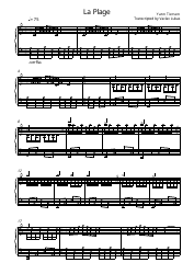 &quot;Yann Tiersen - La Plage Piano Sheet Music&quot;