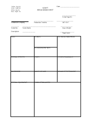 script breakdown template excel