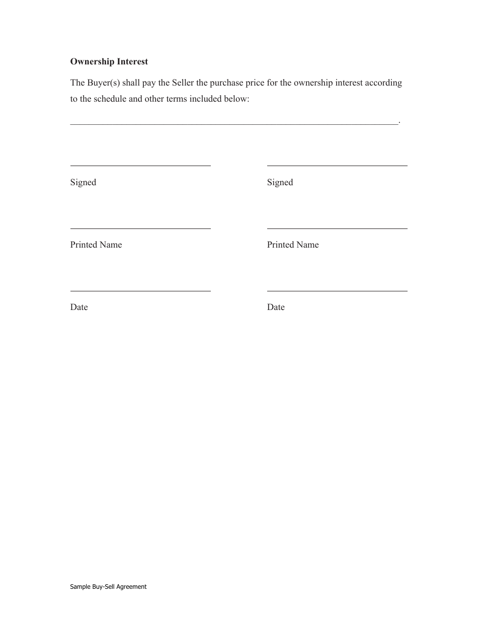 Sample Buy-Sell Agreement Template, Page 11