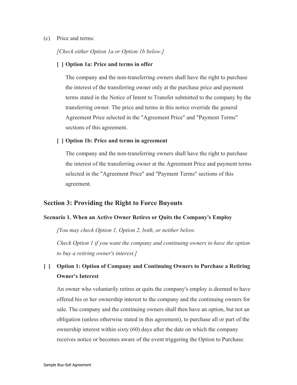 Sample Buy-Sell Agreement Template, Page 2