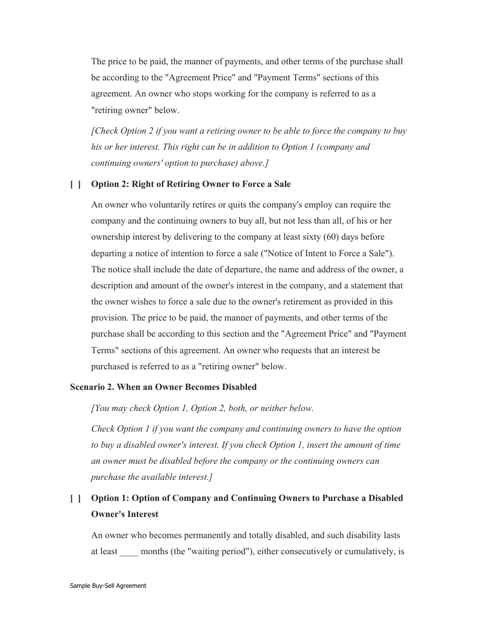 Sample Buy-Sell Agreement Template, Page 3