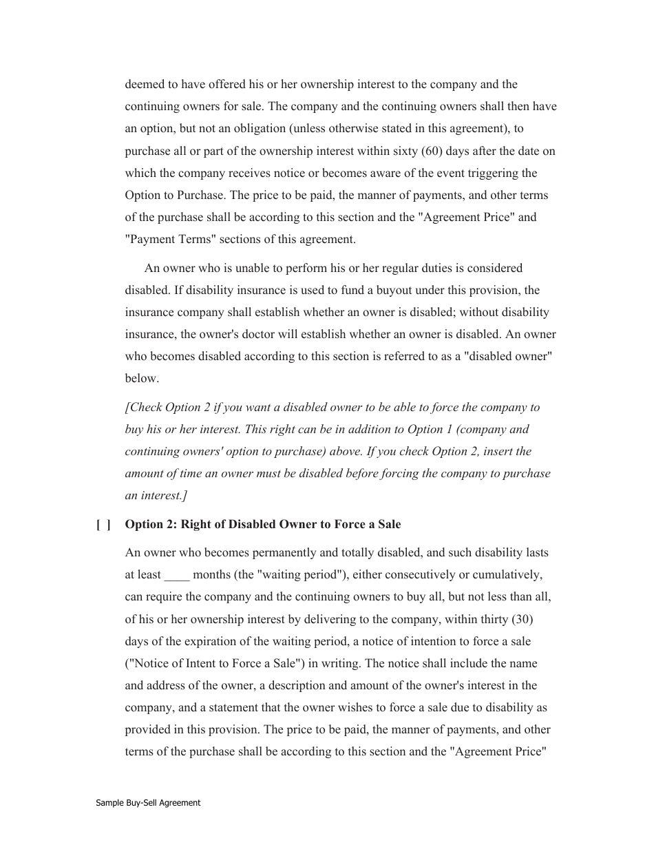 Sample Buy-Sell Agreement Template, Page 4