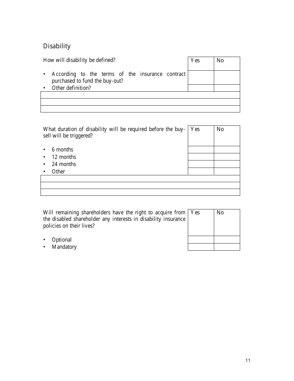 Buy-Sell Agreement Planning Checklist Template - Sun Life Financial - Canada, Page 12