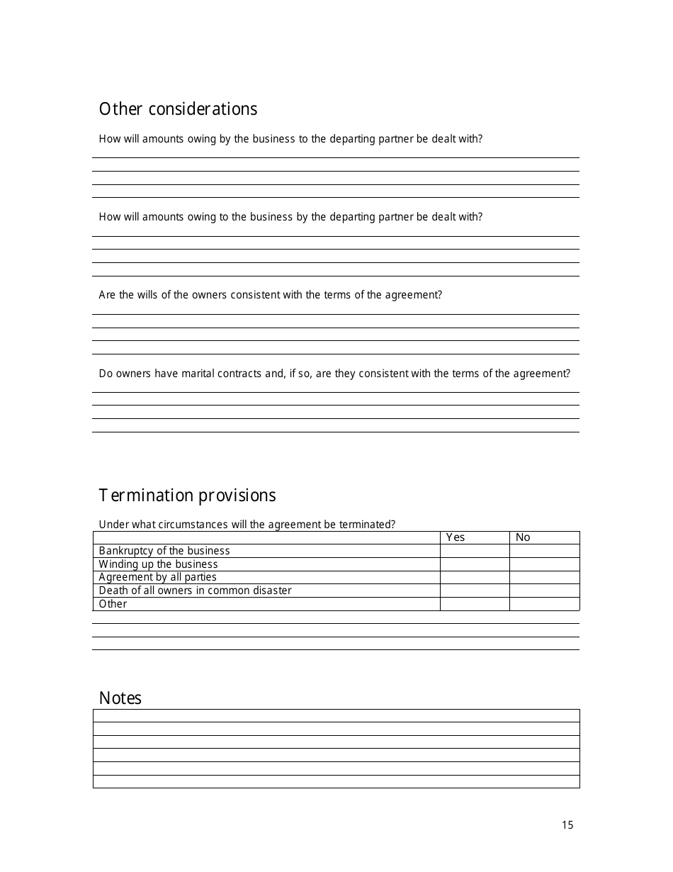Buy-Sell Agreement Planning Checklist Template - Sun Life Financial - Canada, Page 16