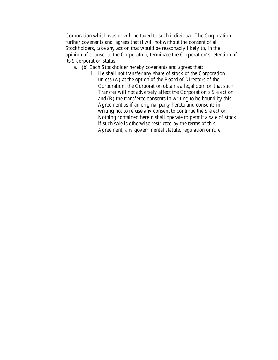 Stockholder Buy-Sell Agreement Template, Page 4