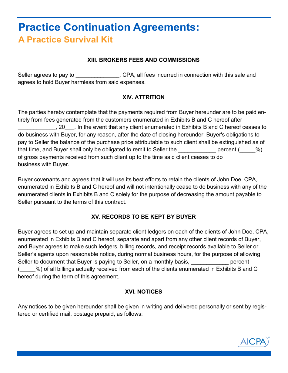 Sample Buy and Sell Agreement Template - Aicpa, Page 5