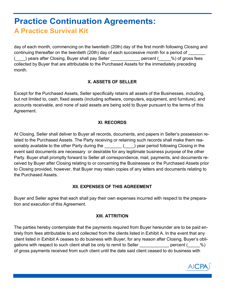 Sample Buy and Sell Agreement Template - Aicpa, Page 9