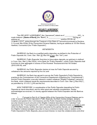 Security Agreement (Form Public Deposit) - Connecticut