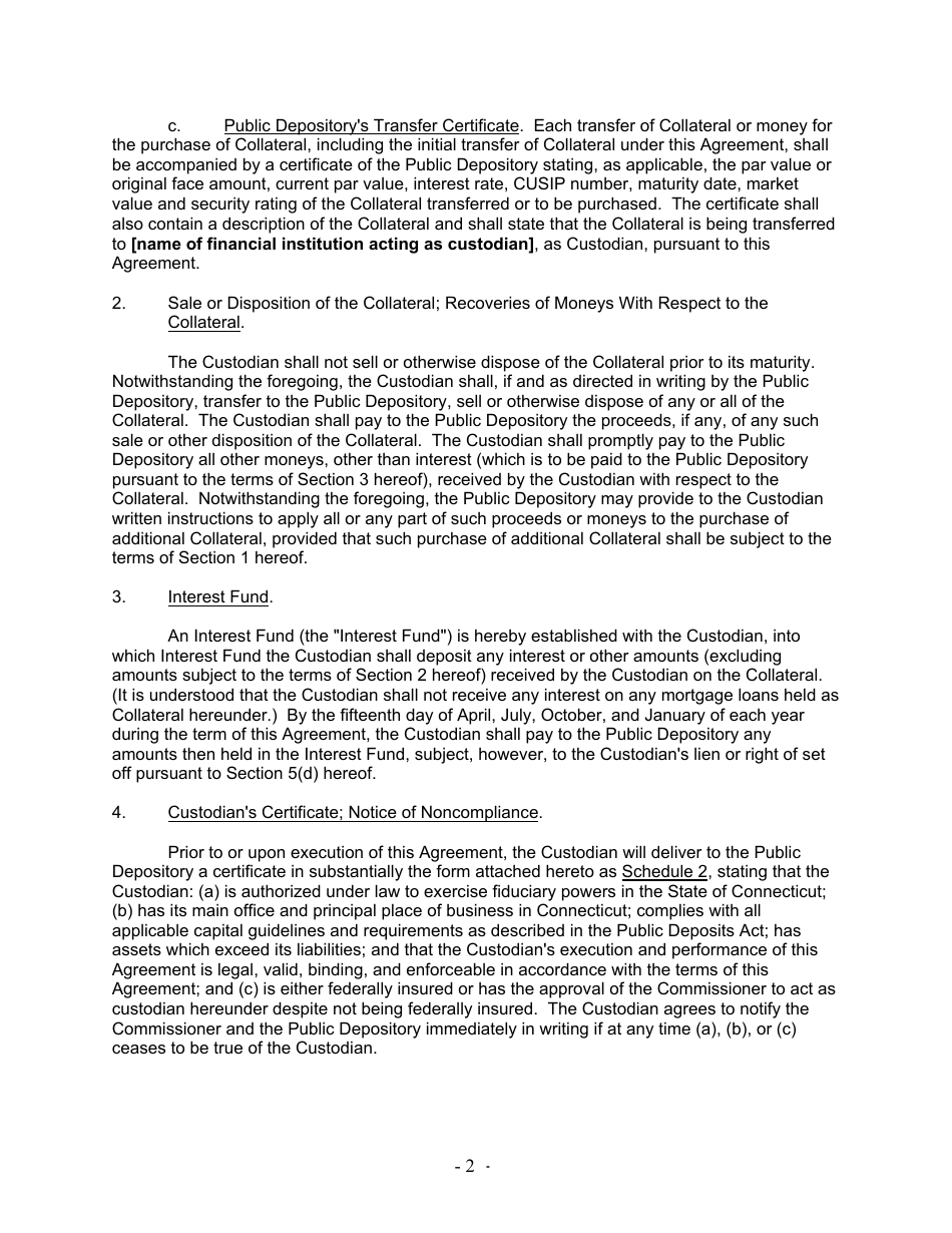 Security Agreement (Form Public Deposit) - Connecticut, Page 5