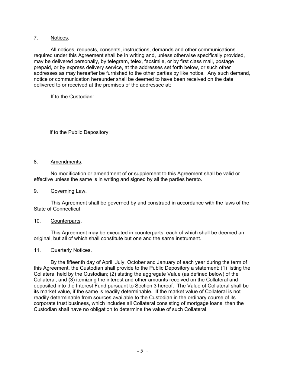 Security Agreement (Form Public Deposit) - Connecticut, Page 8
