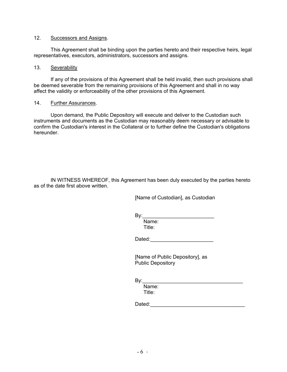 Security Agreement (Form Public Deposit) - Connecticut, Page 9