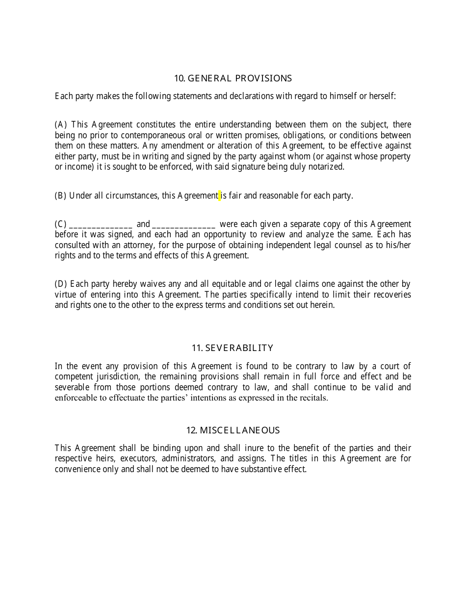 Cohabitation Agreement Form - City of Columbus, Ohio, Page 5