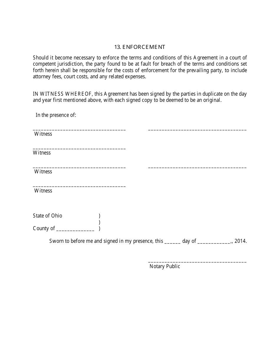 Cohabitation Agreement Form - City of Columbus, Ohio, Page 6