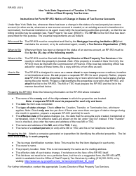 Form RP-953 Notice of Change in Status of Tax Escrow Accounts - New York, Page 2