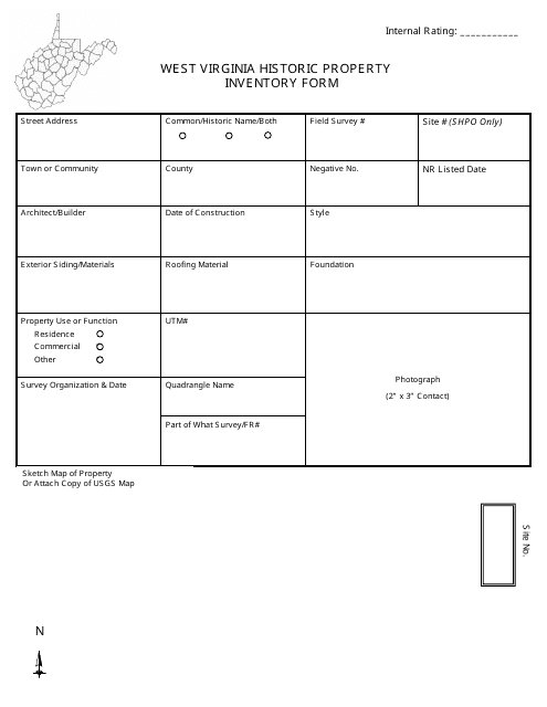 Historic Property Inventory Form - West Virginia Division of Culture and History - West Virginia Download Pdf