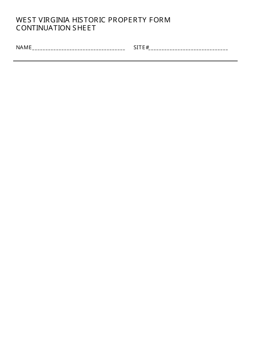 Historic Property Inventory Form - West Virginia Division of Culture and History - West Virginia, Page 3