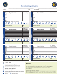 Document preview: The Active Lifestyle Activity Log Sheet
