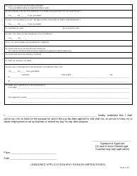 &quot;Indian Visa Application Form - Consulate General of India&quot; - San Francisco, California, Page 2