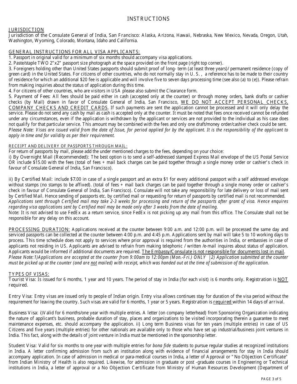 San Francisco California Indian Visa Application Form Consulate General Of India Fill Out san-francisco-california-indian-visa-application-form-consulate-general-of-india-fill-out