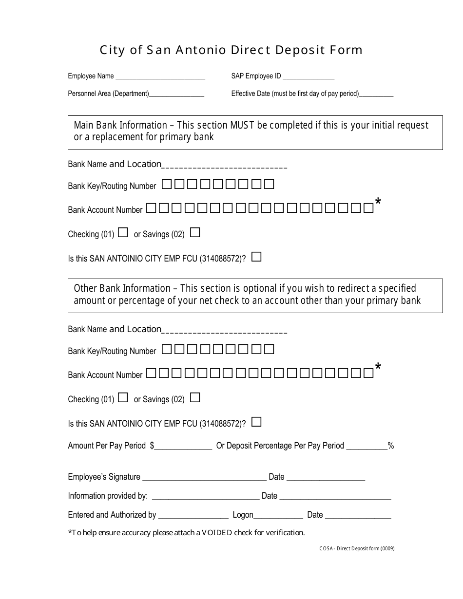 free direct deposit authorization forms 22 pdf word eforms free 9