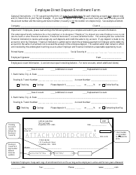 Document preview: Employee Direct Deposit Enrollment Form - With Example
