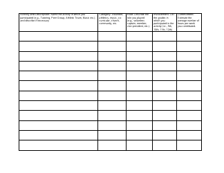 &quot;Activities and Service Chart Template - Mount Mercy University&quot;, Page 3