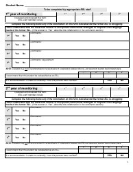Post-exit Ell Monitoring Form - Elementary - North Penn School District, Page 3