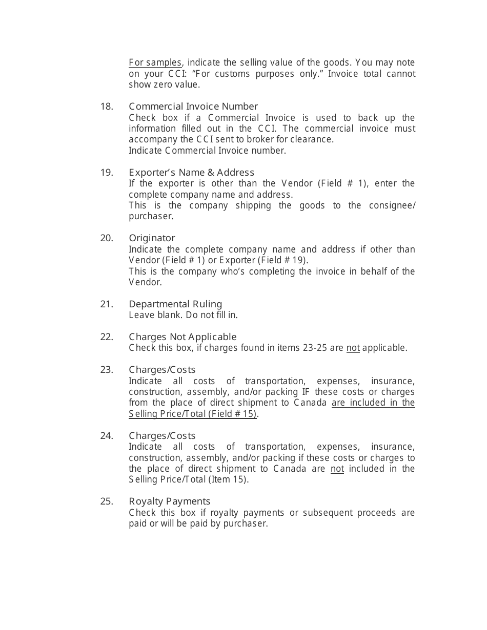 Form CL1 Canada Customs Invoice Filing Packet - the Shopping Channel - Canada, Page 6