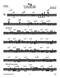 Steely Dan - Peg (From the Album &quot;aja&quot;) Sheet Music