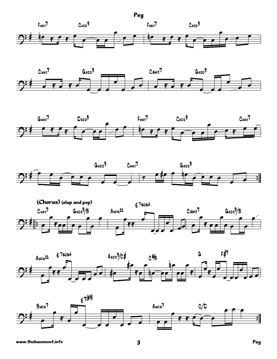 Steely Dan - Peg (From the Album aja) Sheet Music, Page 3