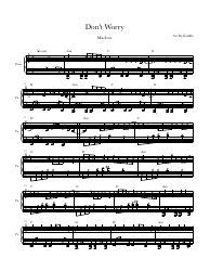 Madcon - Don&#039;t Worry Piano Sheet Music