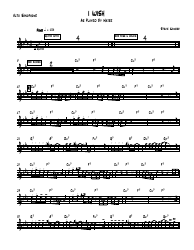 Stevie Wonder - I Wish (As Played by Najee) Alto Sax Sheet Music