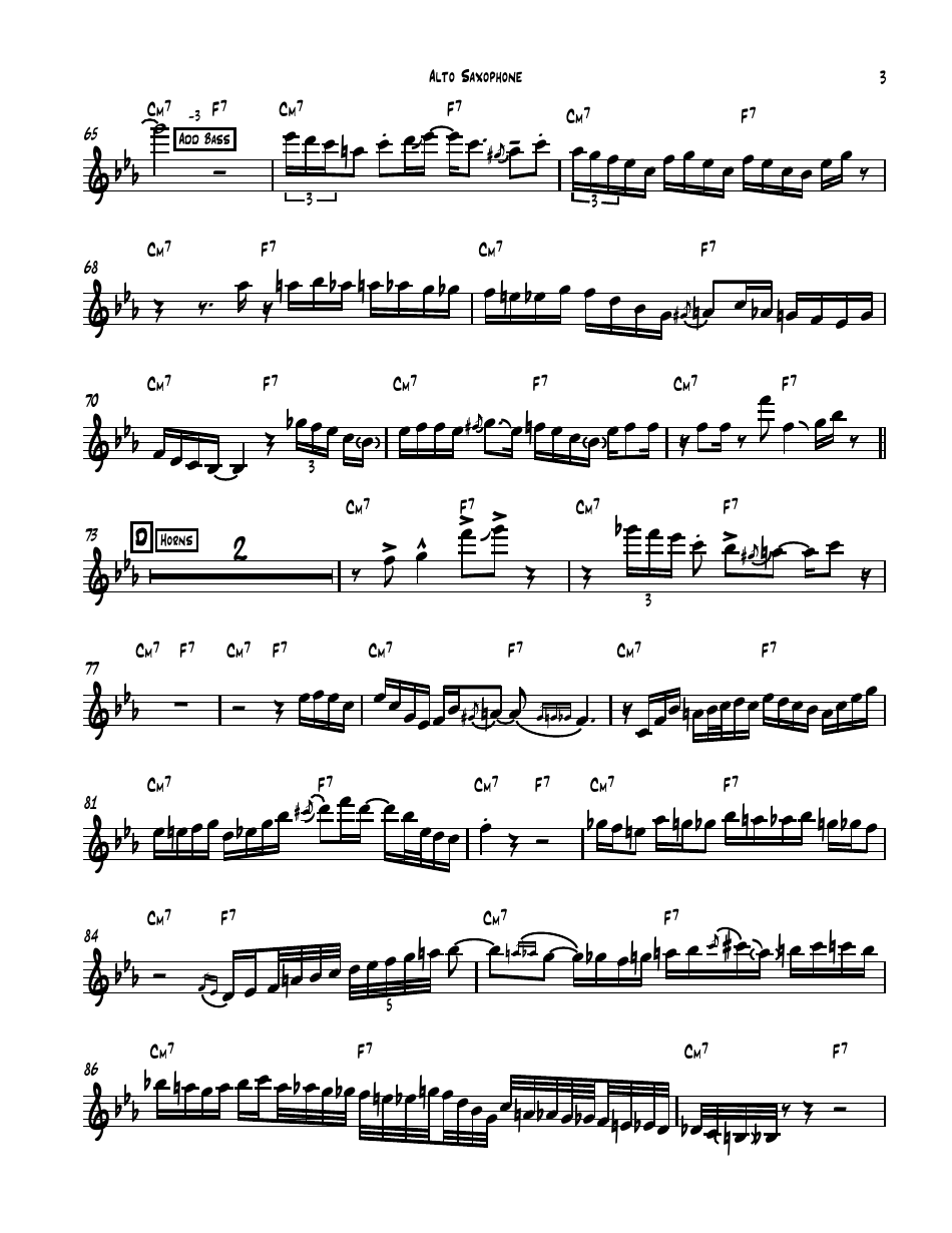 Stevie Wonder - I Wish (As Played by Najee) Alto Sax Sheet Music, Page 3