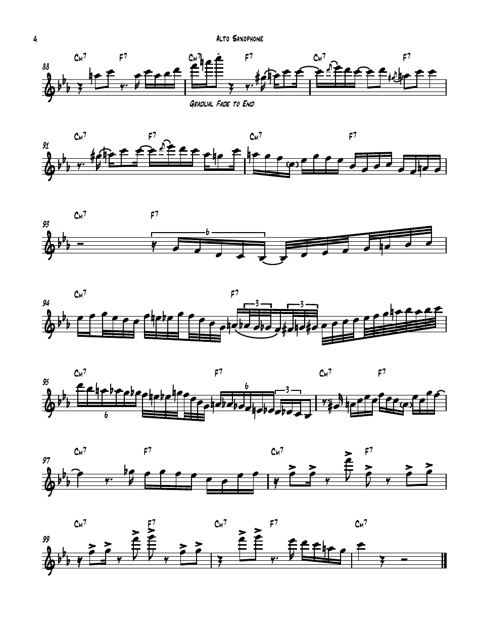 Stevie Wonder - I Wish (As Played by Najee) Alto Sax Sheet Music, Page 4