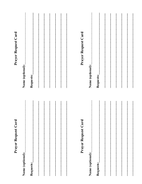 Prayer Request Card Templates Download Printable Pdf Templateroller