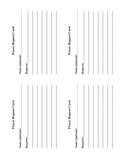 Prayer Request Card Templates