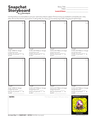 Document preview: Snapchat Storyboard Template