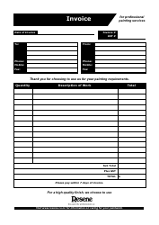 Document preview: Professional Painting Services Invoice Template - Resene
