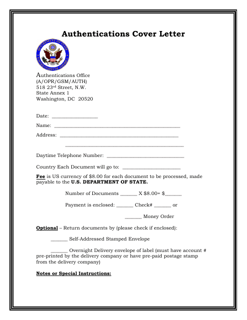 Authentications Cover Letter Fill Out Sign Online And Download PDF 