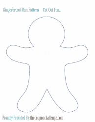 Document preview: Gingerbread Man Cut-Out Template