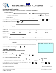 Document preview: Form CF-es 2282 Medicaid/Medicare Buy-In Application - Florida