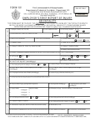 Form 101 Employer's First Report of Injury or Fatality - Massachusetts