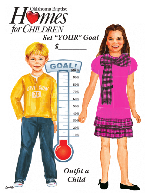 Thermometer Goal Chart Template - Oklahoma Baptist