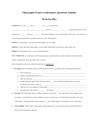 Videography Confirmation Agreement Template
